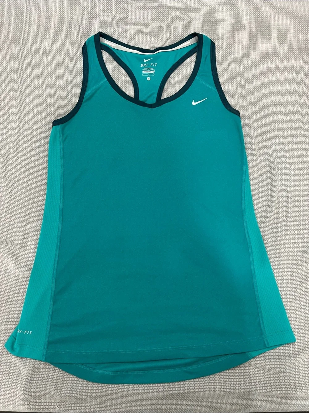 Nike Teal Performance Racerback Tank with Black Trim